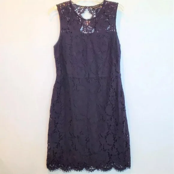 Banana Republic | Dresses | Br Womens Dress Plum Lace Sheath Party  Whimsygoth Romantic Vamp Witchy | Poshmark